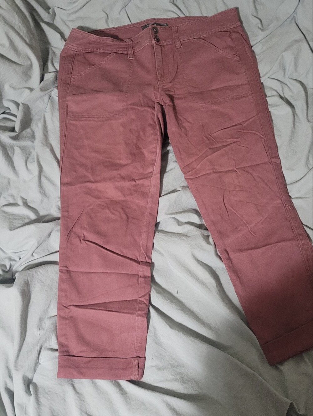 Torrid Mauve Pink Stretch Capri Jeans SZ 10